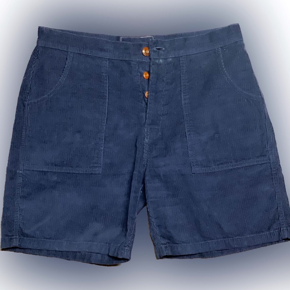 CLASSIC BIRDWELL BEACH BRITCHES SZ.32 NAVY CORD SHORTS R/$150